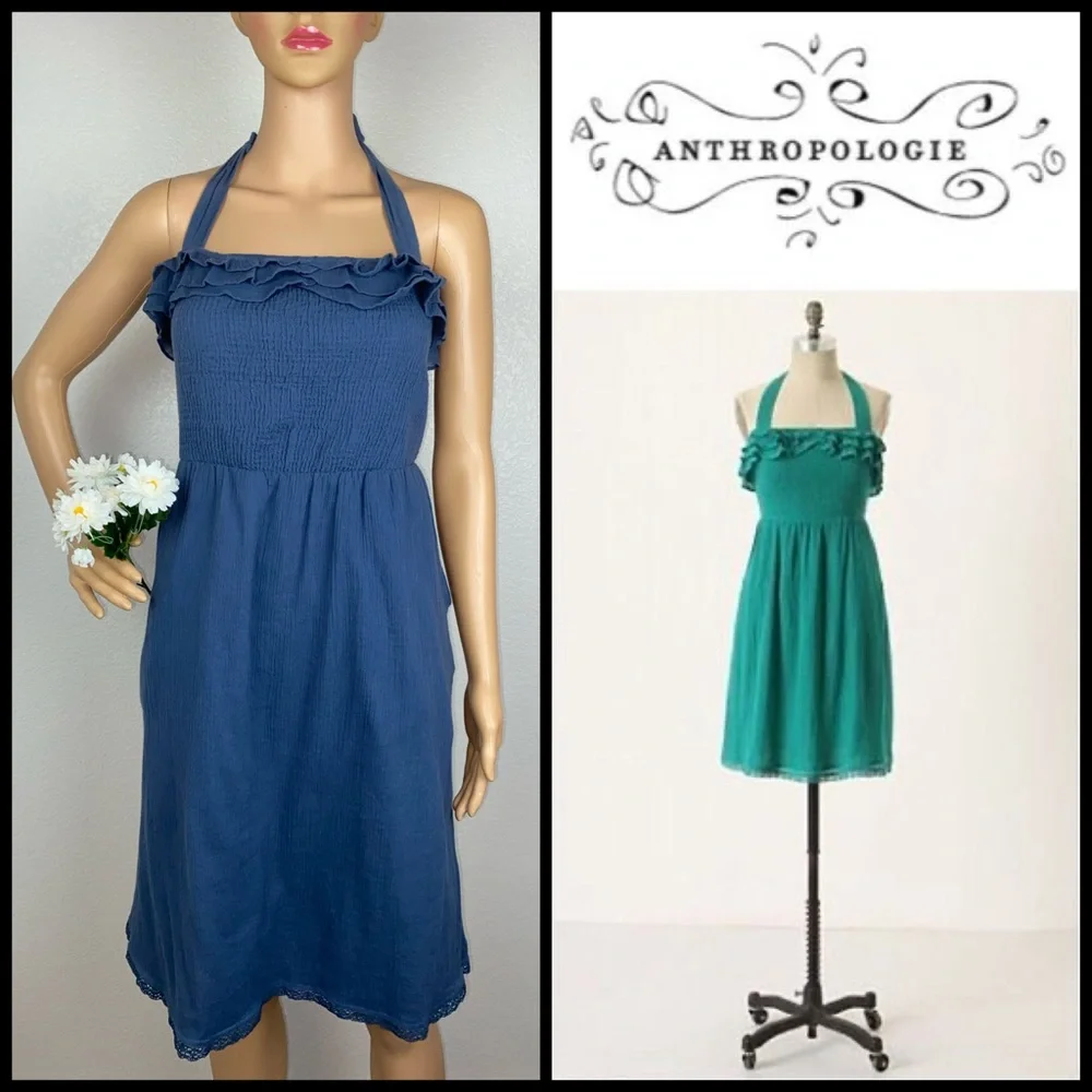 Anthro Maeve Gauzy Cotton Ruffle Sundress Dress - Picture 2 of 8